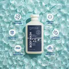 Particle Gel Douche Homme – Texture riche et mousse généreuse pour nettoyer en profondeur.