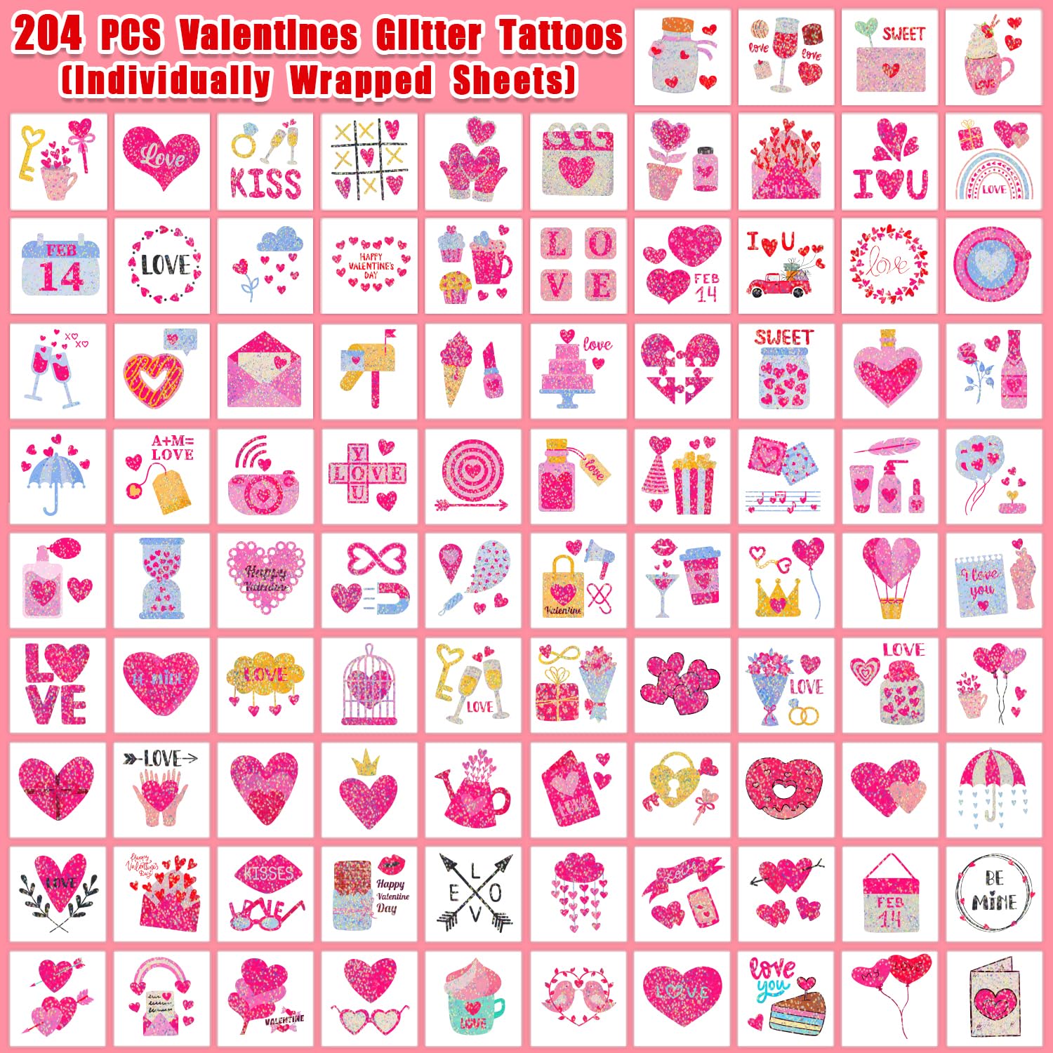 PARTYWIND Rose glitter: motif romantique sûr et amusant à utiliser.