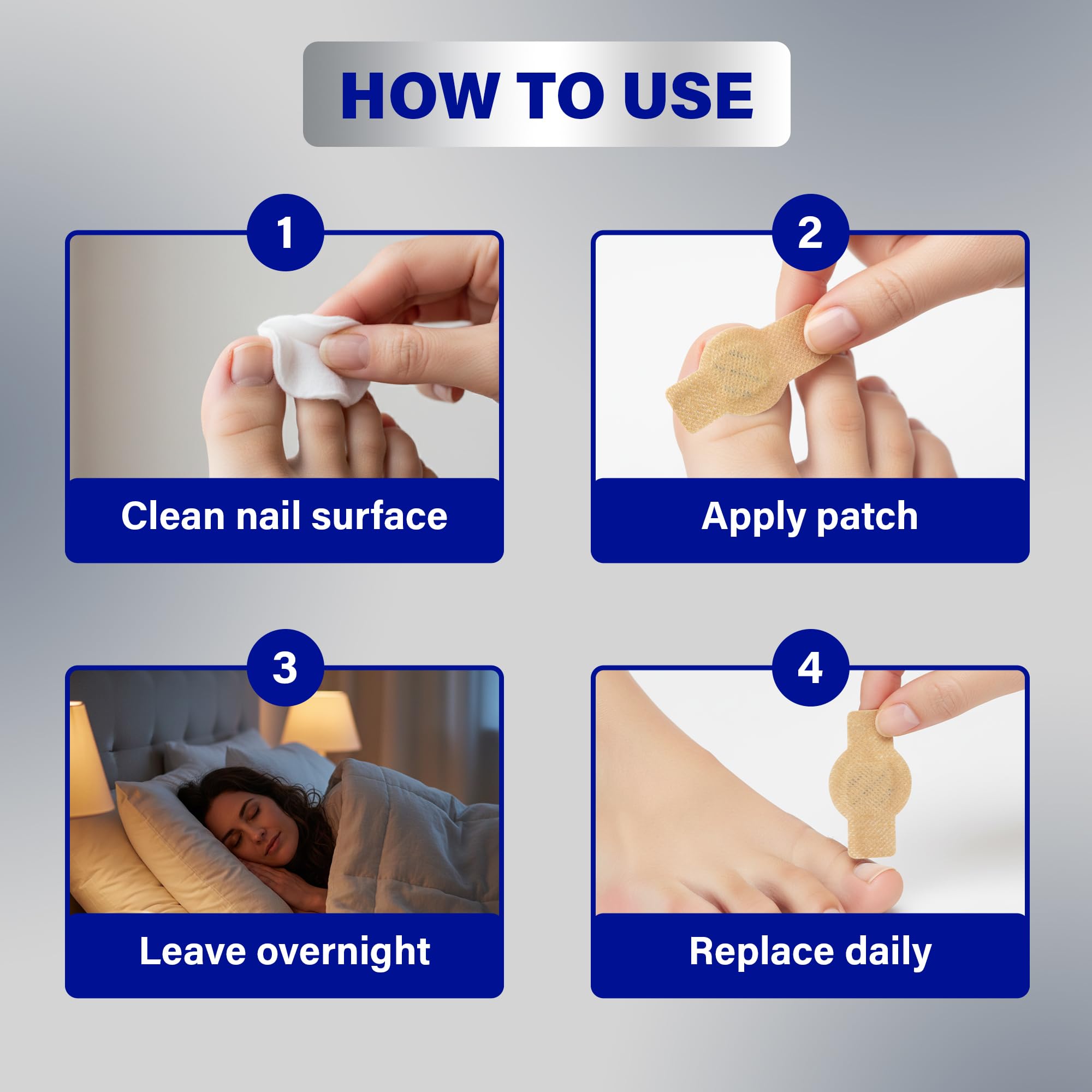Patchs Ongles Fongiques: renouveau visuel des ongles, surface lisse