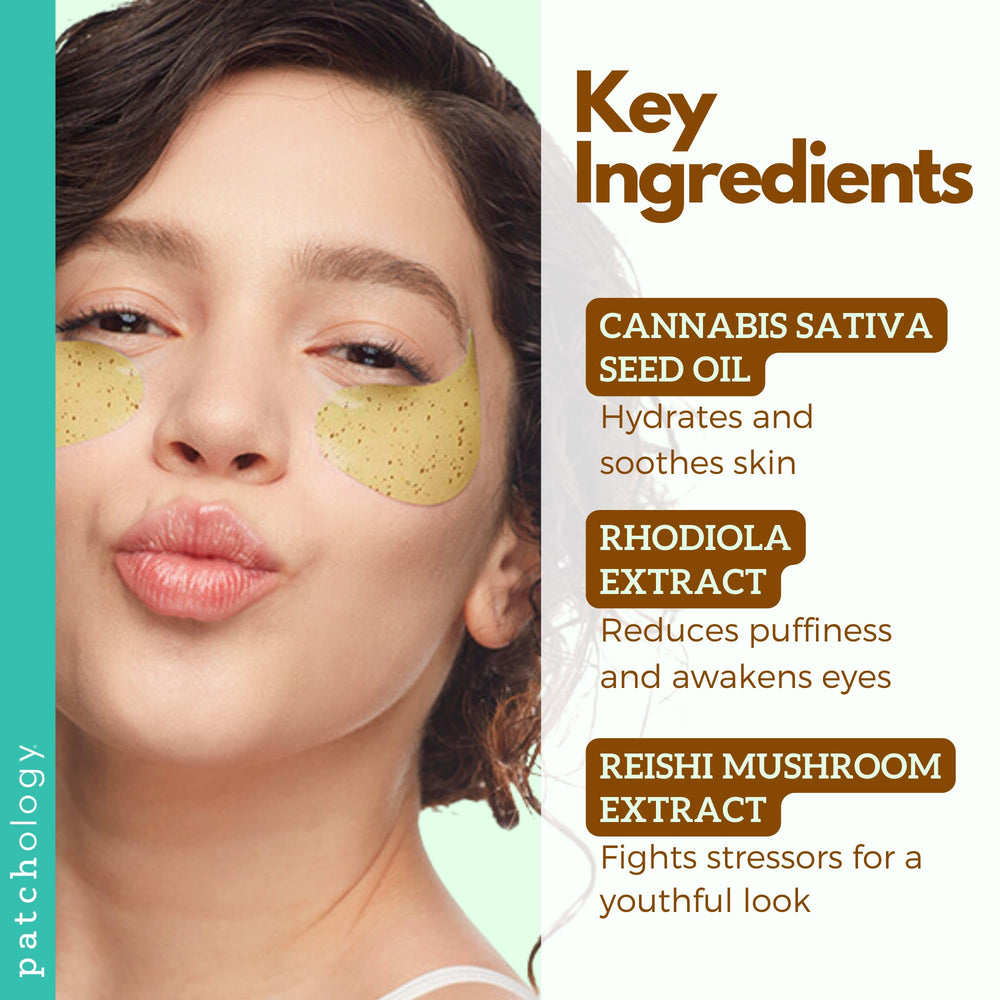 Patchology Chill Mode extrait Rhodiola; soutien potentiel contre la fatigue visuelle.