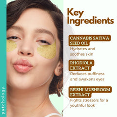Patchology Chill Mode extrait Rhodiola; soutien potentiel contre la fatigue visuelle.