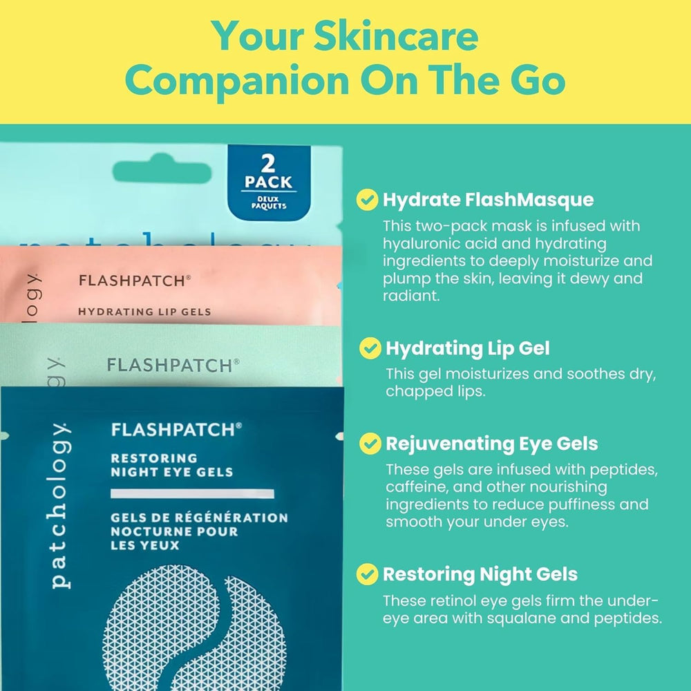 Patchology gel lèvres hydratant: lèvres douces et souples en déplacement.