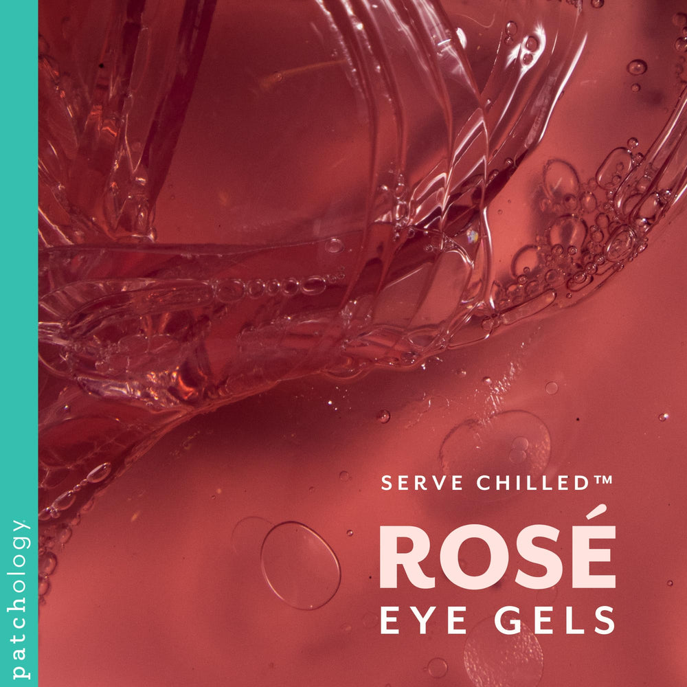Patchology Gels Yeux Rosé Rafraîchis, paires sous les yeux prêt à l’application.