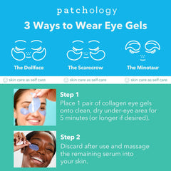 Patchology masque yeux huile cloudberry pour nourrir la peau délicate.