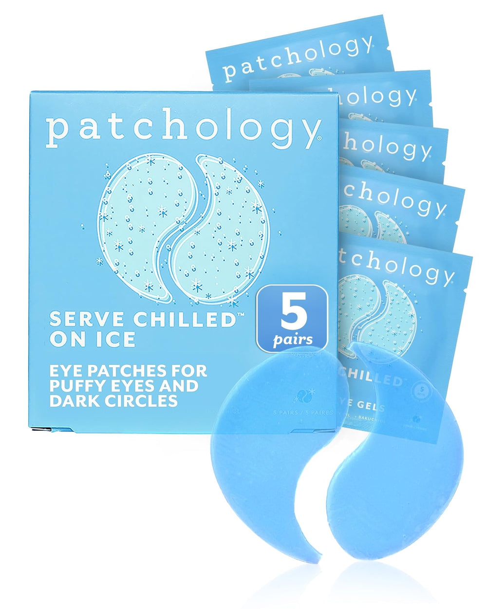 Patchology masques yeux gel rafraîchissants pour un regard plus frais.