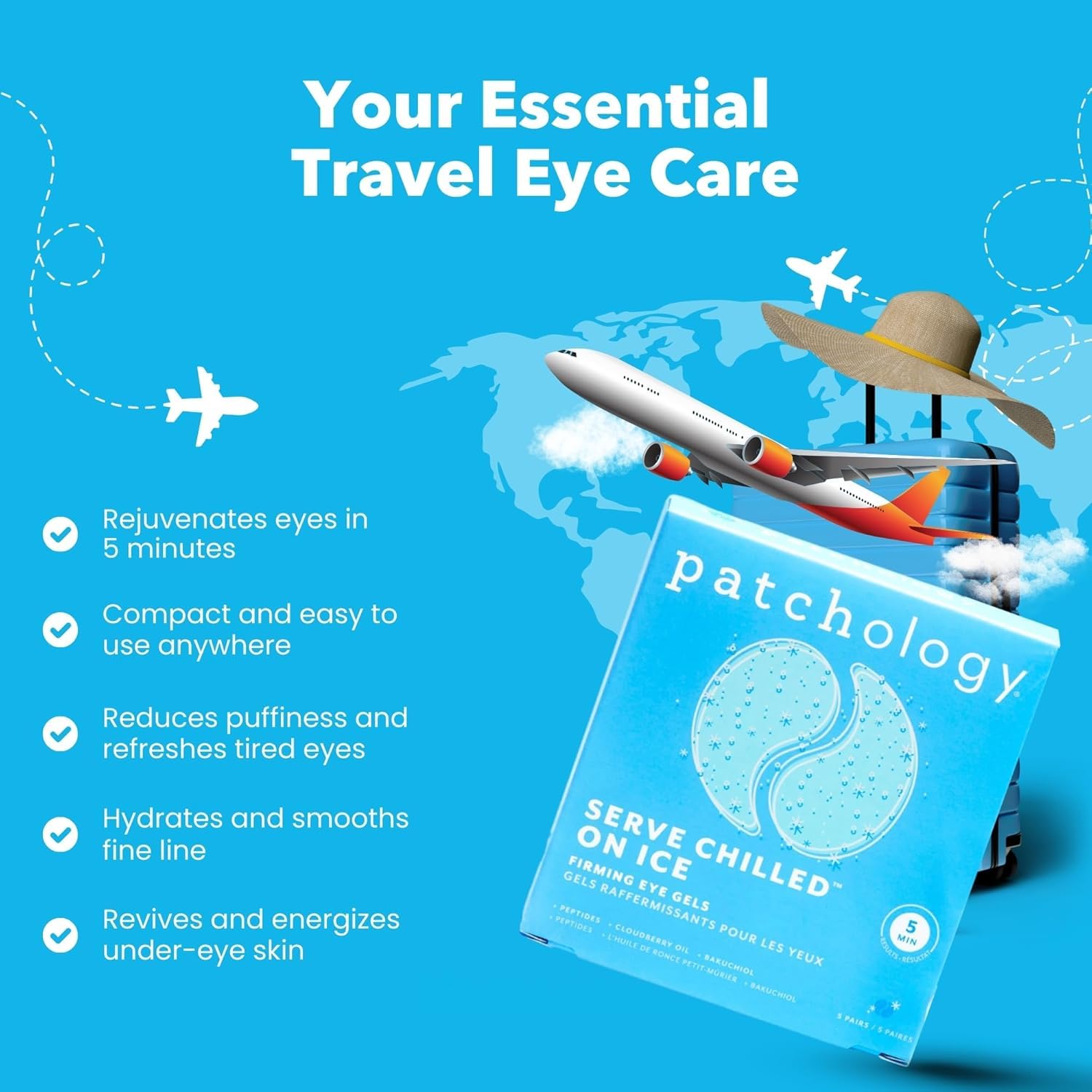 Patchology patches yeux peptides 9 pour une apparence plus tonifiée.
