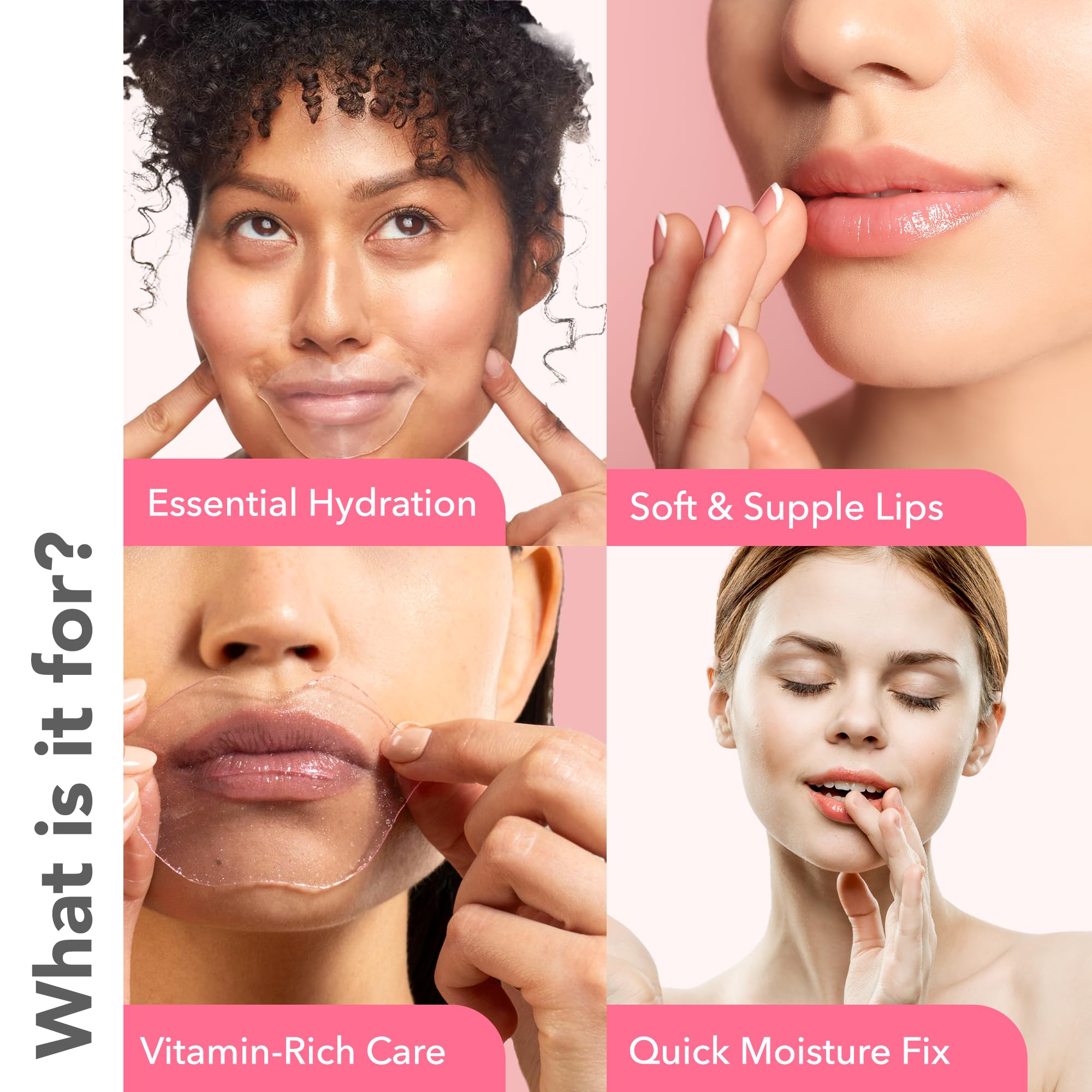 Patchology Serve Chilled Rosé Gel Lip Mask, texture gel hydratante en gros plan.