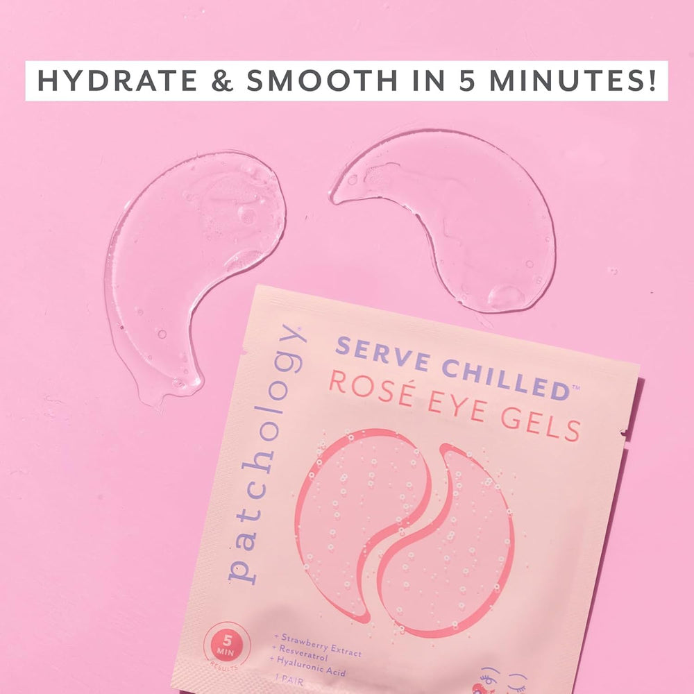 Patchology Serve Rosé patchs antioxydants raisin et fraise protègent le contour des yeux