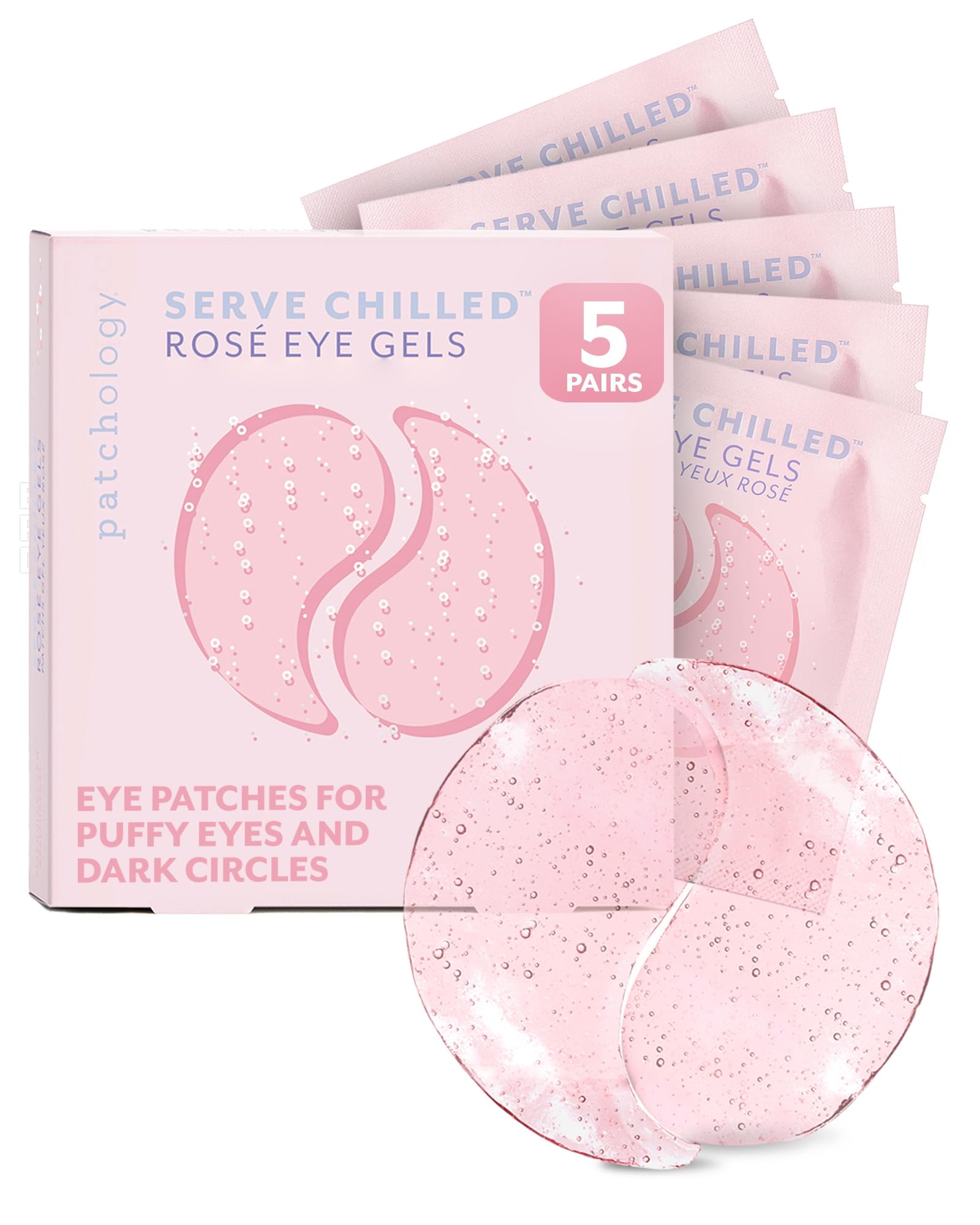 Patchology Serve Rosé patchs contour yeux hydratation ciblée pour regard frais