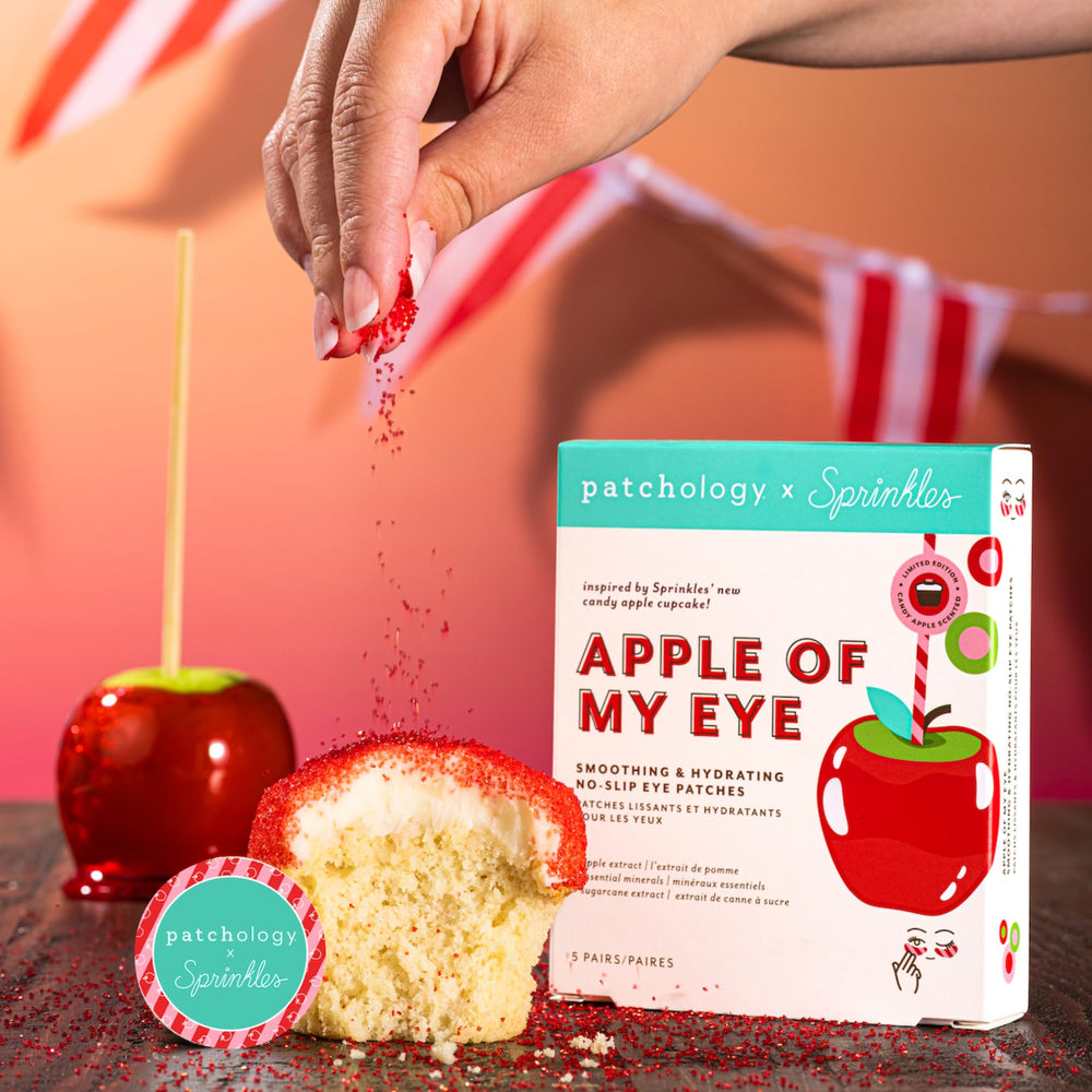 Patchology Sprinkles Apple of My Eye – minéraux essentiels et extrait de canne sucre hydratants pour le regard.