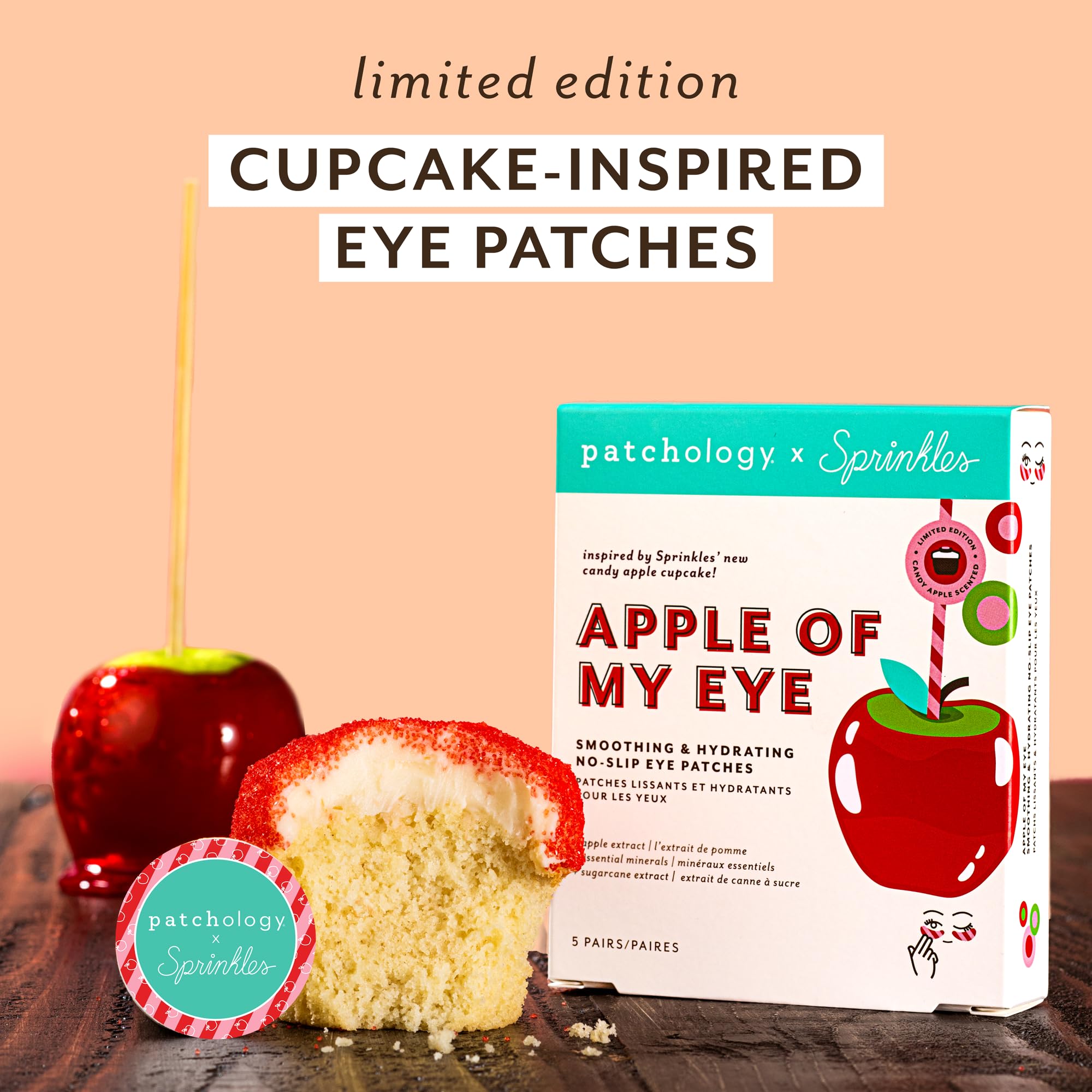 Patchology Sprinkles Apple of My Eye – parfum pomme, hydratation ciblée autour des yeux.