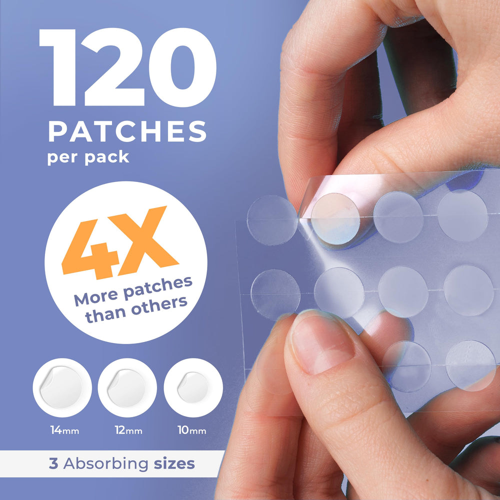 PatchRx patch anti-acné sur le visage, application rapide et simple.