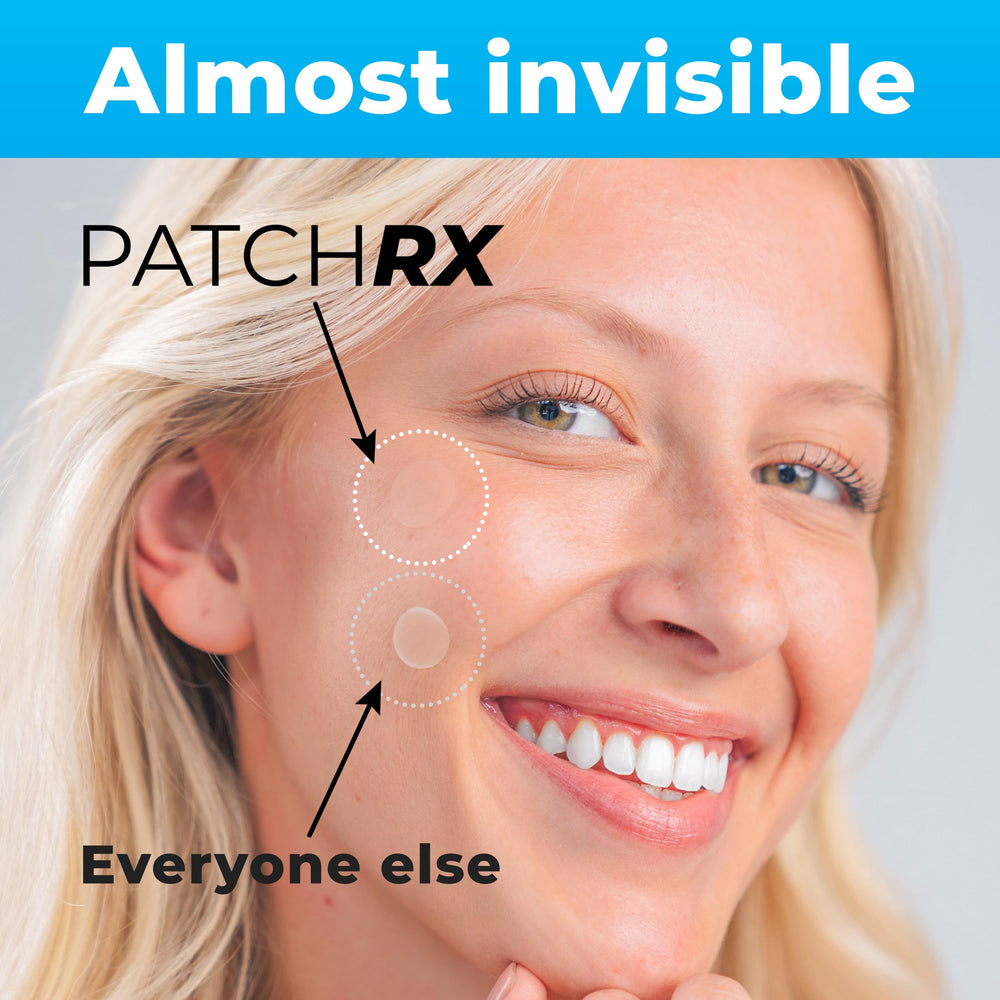 PatchRx patch pour usage jour et nuit sur le visage, application discrète