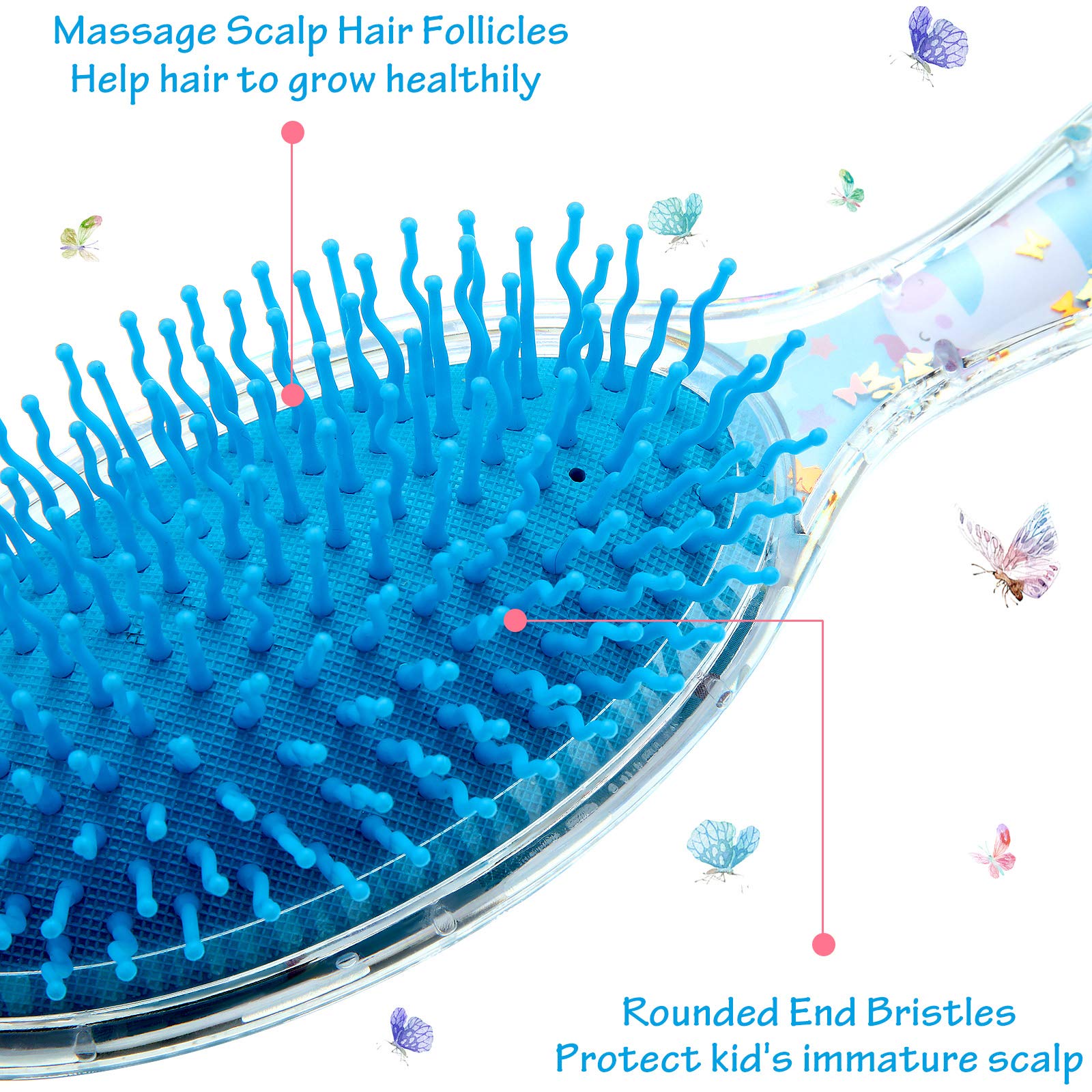 Brosse Patelai enfant licorne glitter, design attrayant pour les petites filles.