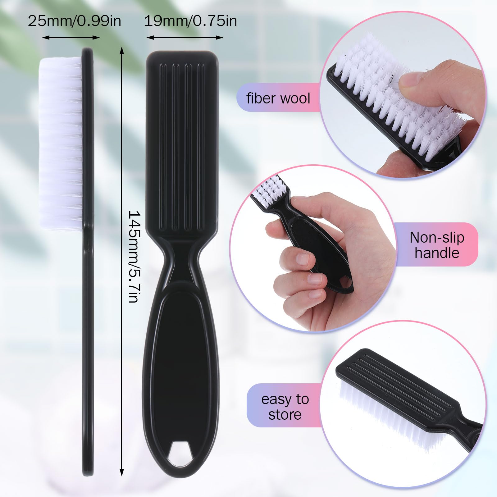 Patelai brosse-manche-longue-avec-trou-accrocher pratique pour ranger dans la salle de bain.