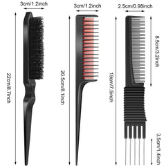 Patelai brosse-teasing poils nylon, massage doux du cuir chevelu