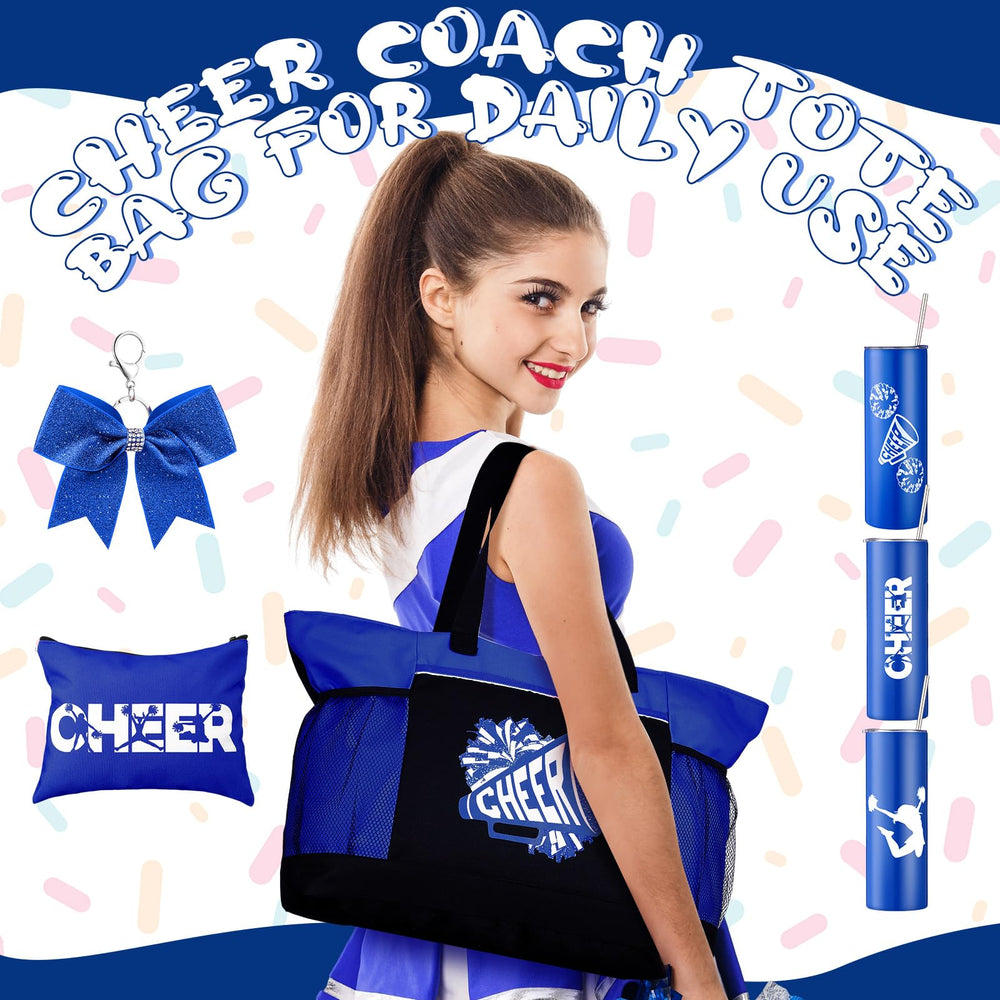 Ensemble cadeau Patelai cheerleader bleu, idéal pour offrir lors d'occasions.