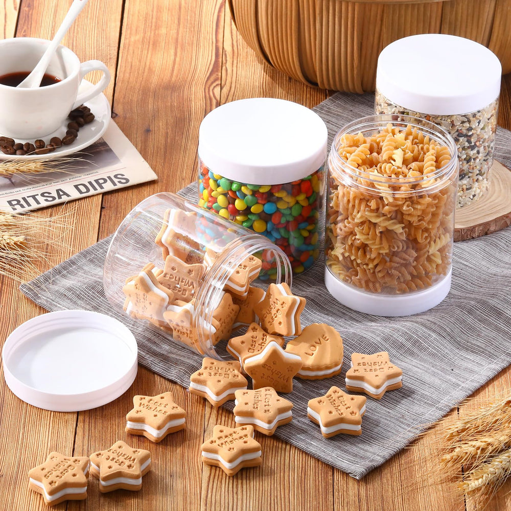 Ensemble de quatre pots Patelai blancs, parfait pour organiser vos produits beauté.
