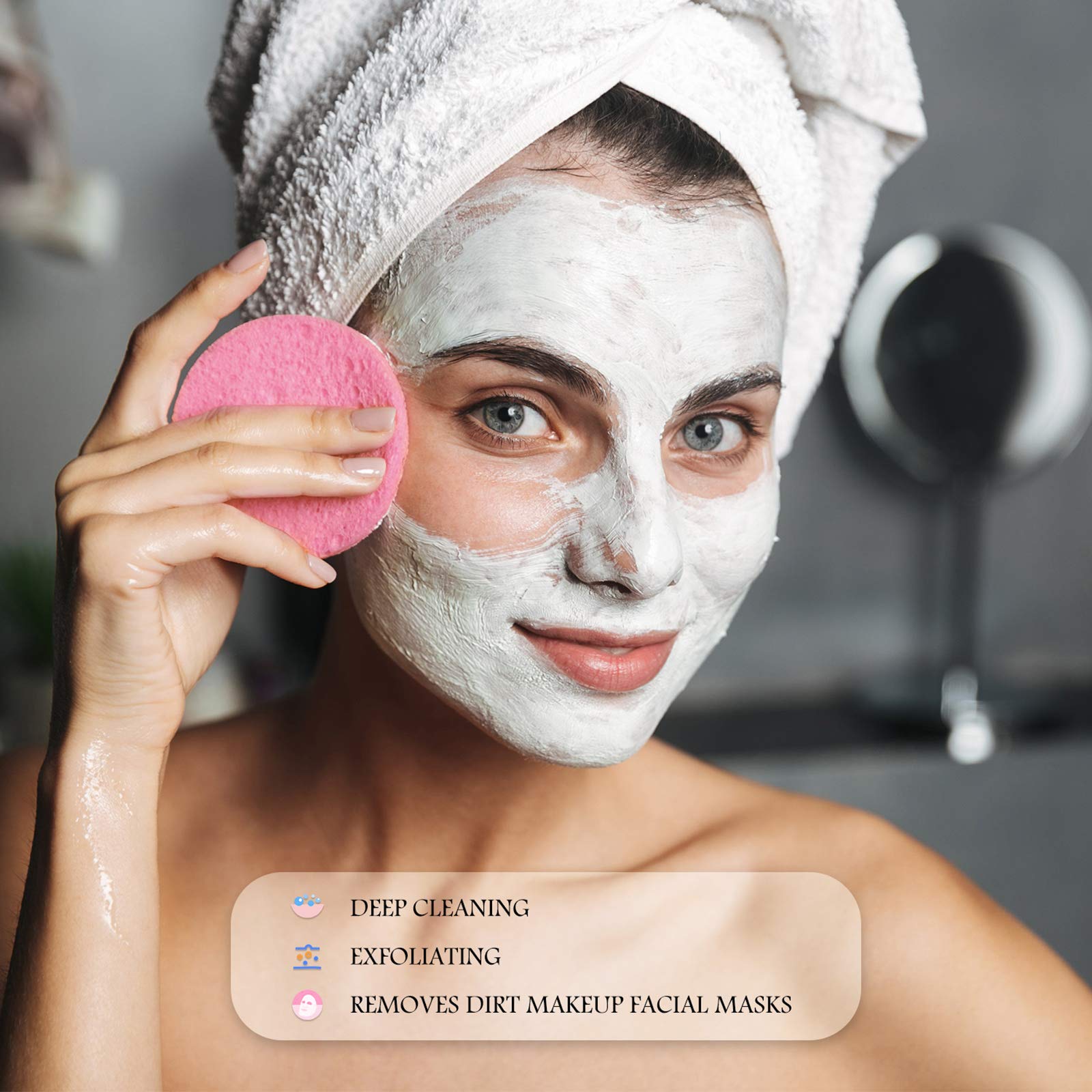 Patelai éponge visage compresses rose pratique et portable
