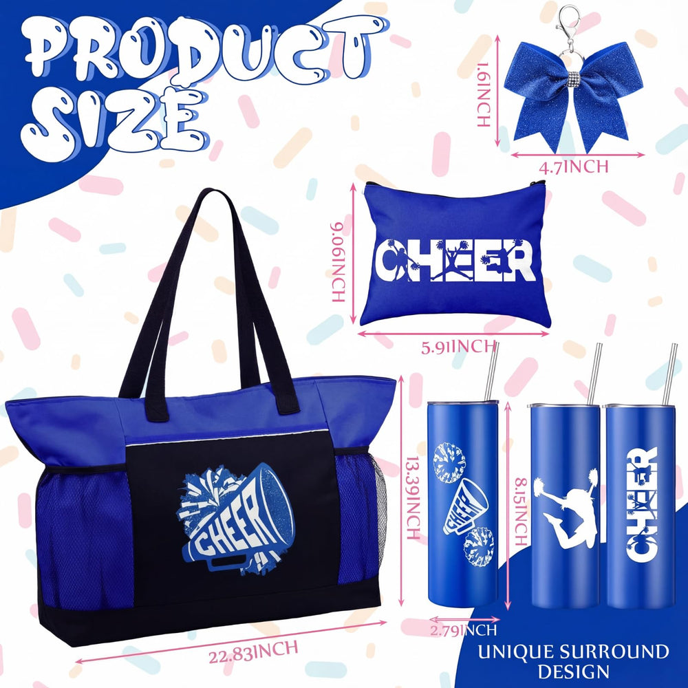 Trousse maquillage Patelai cheer bleu, rangement complet pour essentiels beauté.