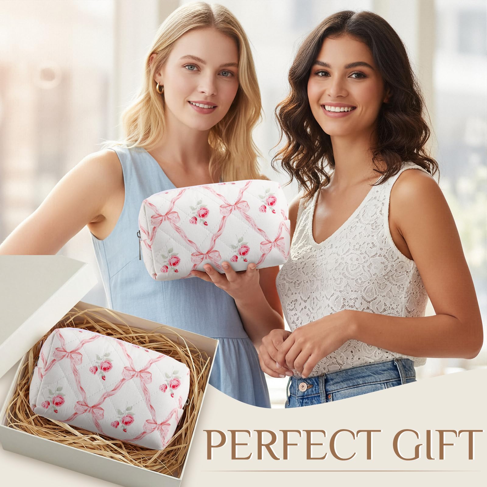 Paterr boîte coquette rose, organisation beauté prête pour tout événement.