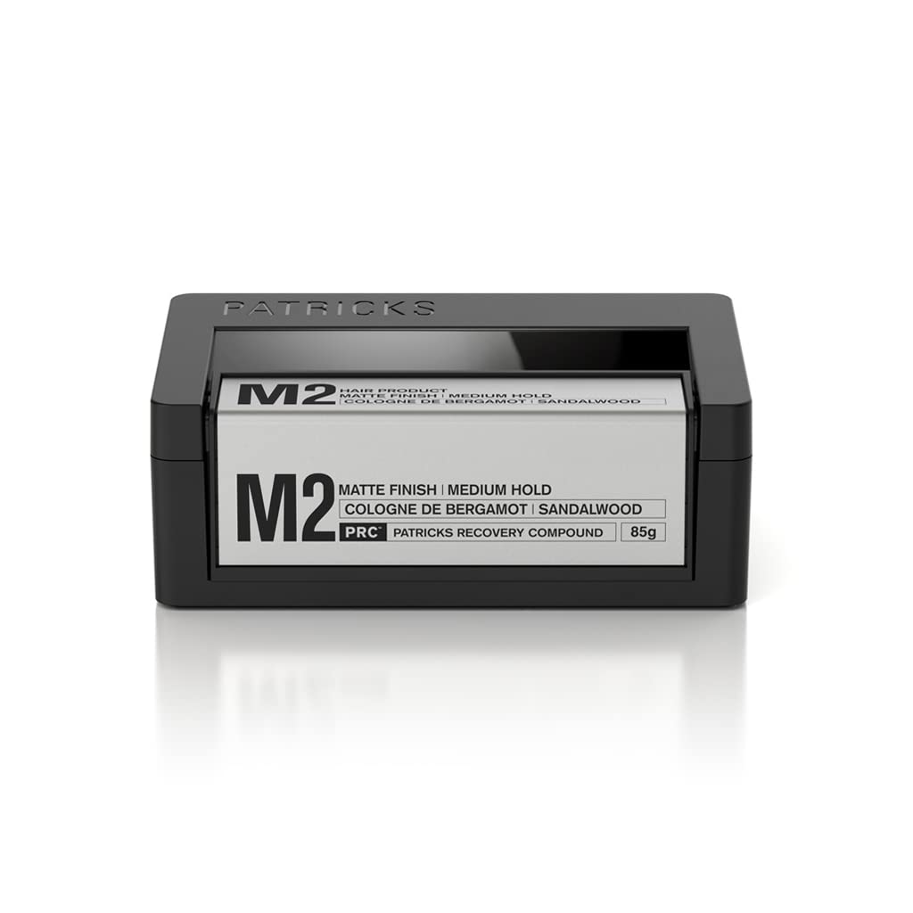 PATRICKS M2 Matte Pomade pour cheveux normaux à épais, contrôle sans lourdeur.