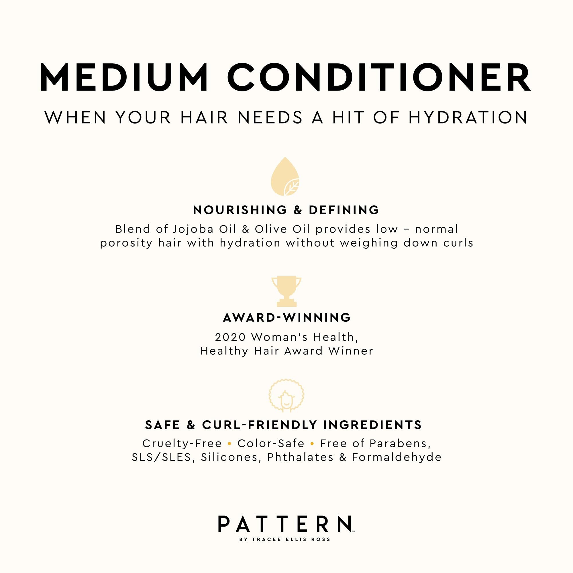 Texture soyeuse du conditionneur PATTERN pour cheveux bouclés