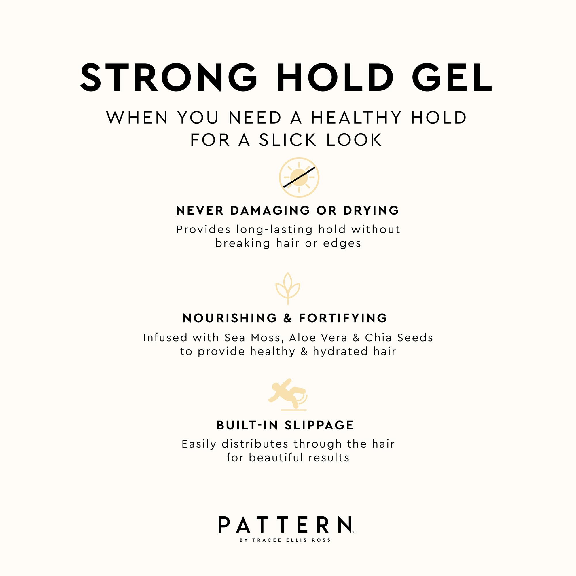 PATTERN Beauty Gel – Convient pour des boucles 3a à 4c et des styles définis.