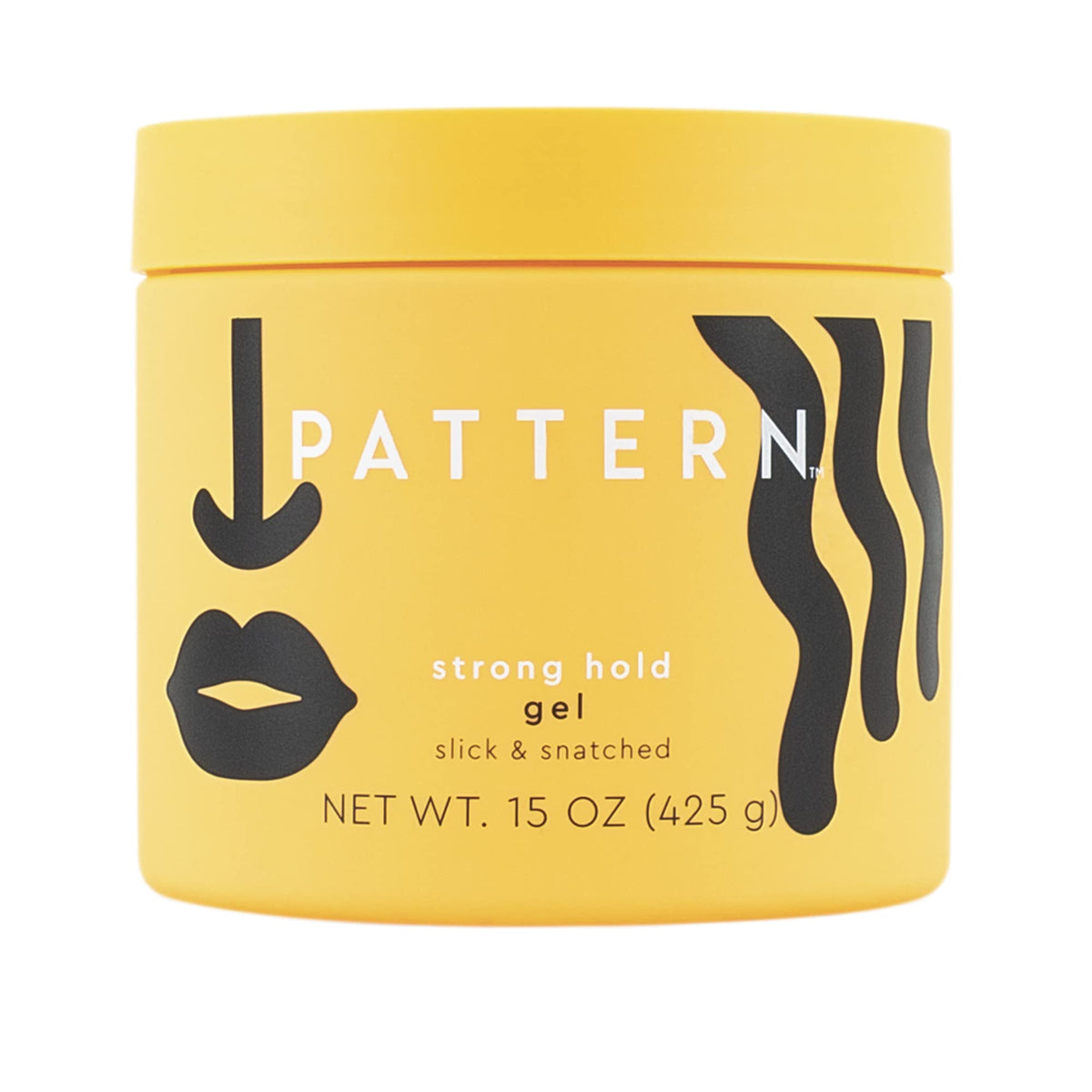 PATTERN Beauty Fort Maintien Gel – Bouteille visible pour une définition durable des boucles.