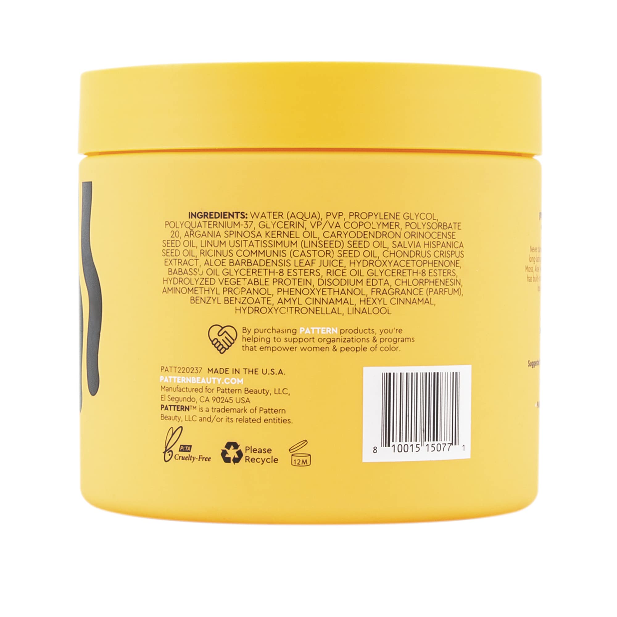 PATTERN Beauty Gel – Sans parabènes, SLS/SLES, silicones et phtalates.