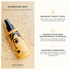 PATTERN application sur cheveux bouclés, spray léger pour revitaliser.