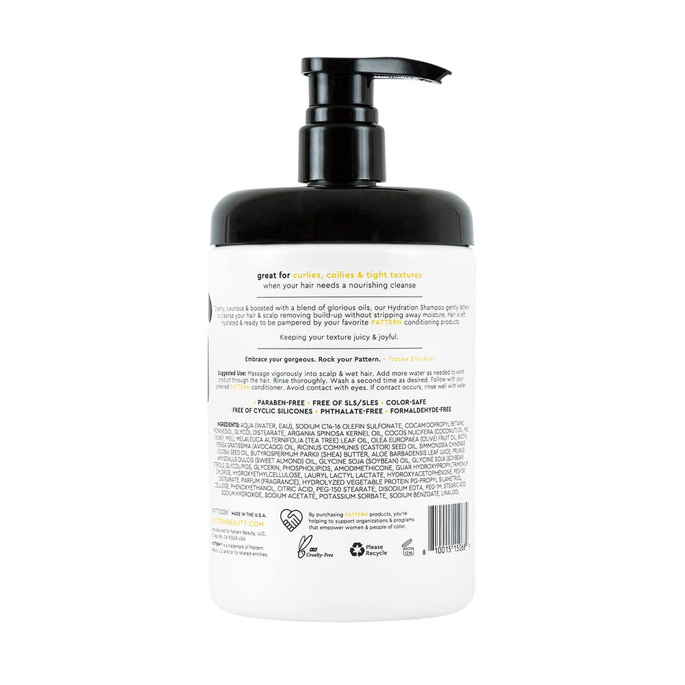 PATTERN Shampoing multi-huiles, texture riche et lavage agréable.