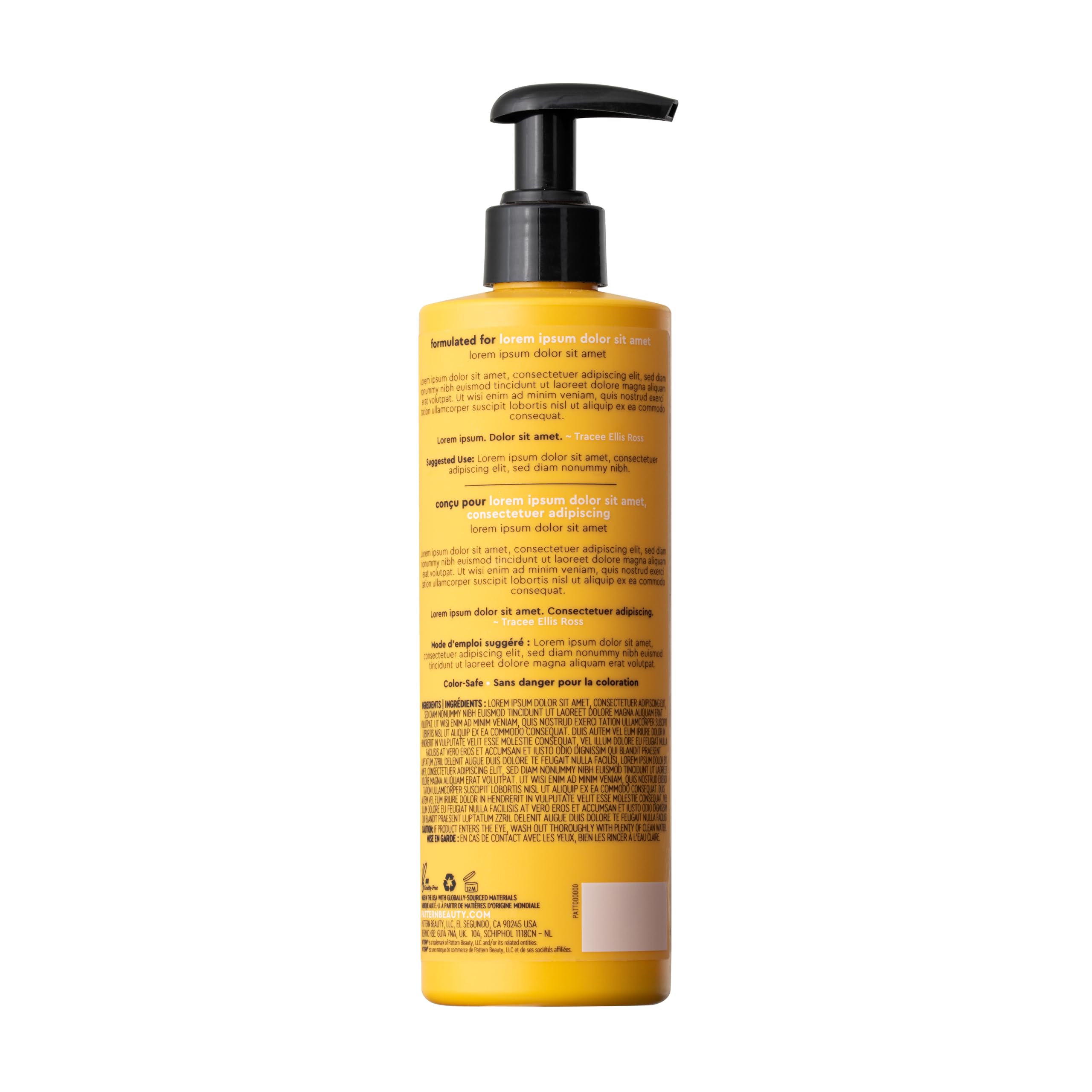 Texture crèmeuse du PATTERN Lait Hydratant, douceur et définition potentielles