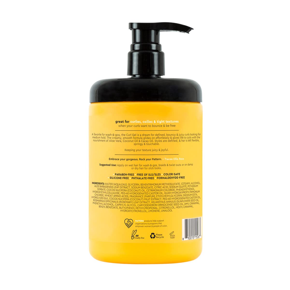 PATTERN Curl Gel: packaging pratique et facile à transporter.