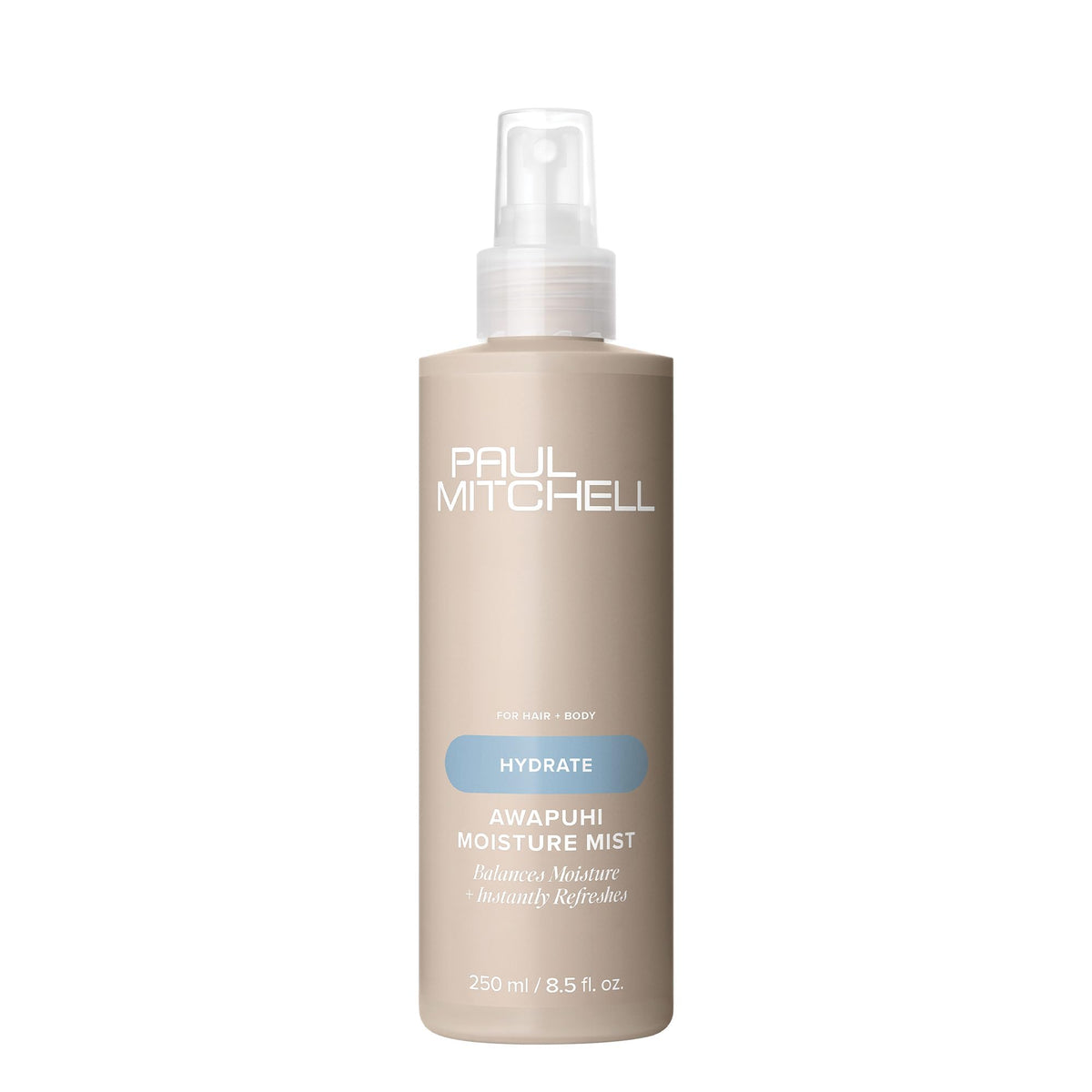 Paul Mitchell Awapuhi Moisture Mist, bouteille prête à l’emploi, brume hydratante pour cheveux et peau.