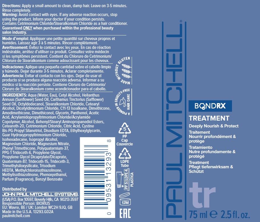 Paul Mitchell Bond Rx: parfum luxueux rappelant ambre et vanille.