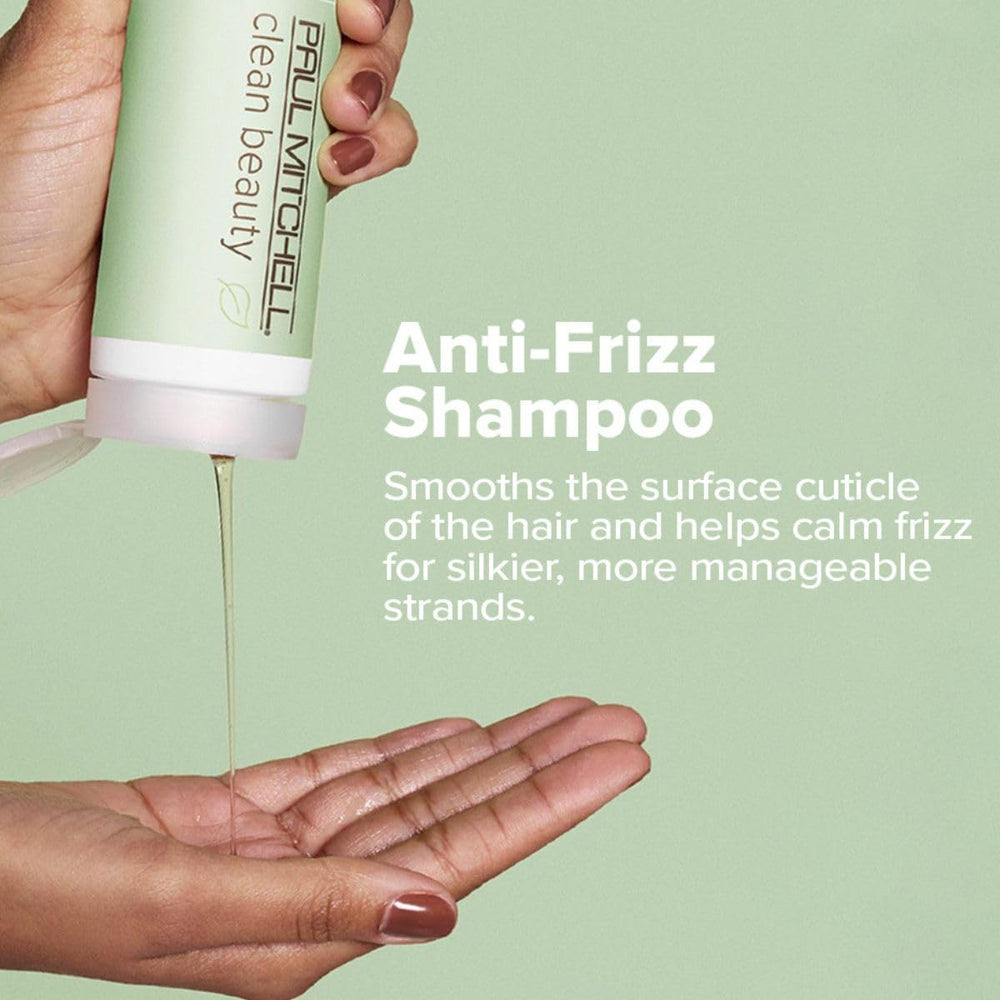 Paul Mitchell Clean Beauty Anti-Frisottis Shampoo – texture texturée, démêlage facilité après lavage.