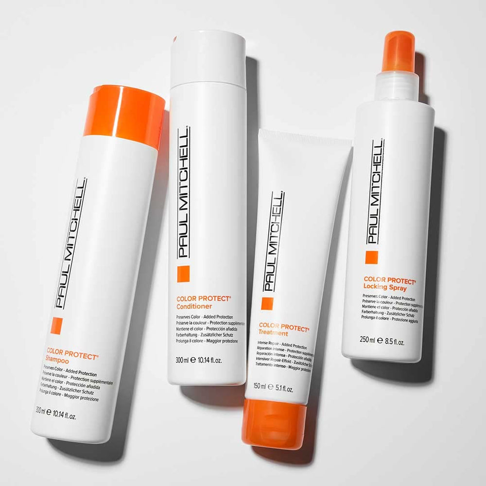 Brillance retrouvée sur les cheveux après l’utilisation du Paul Mitchell Color Protect Shampoo.