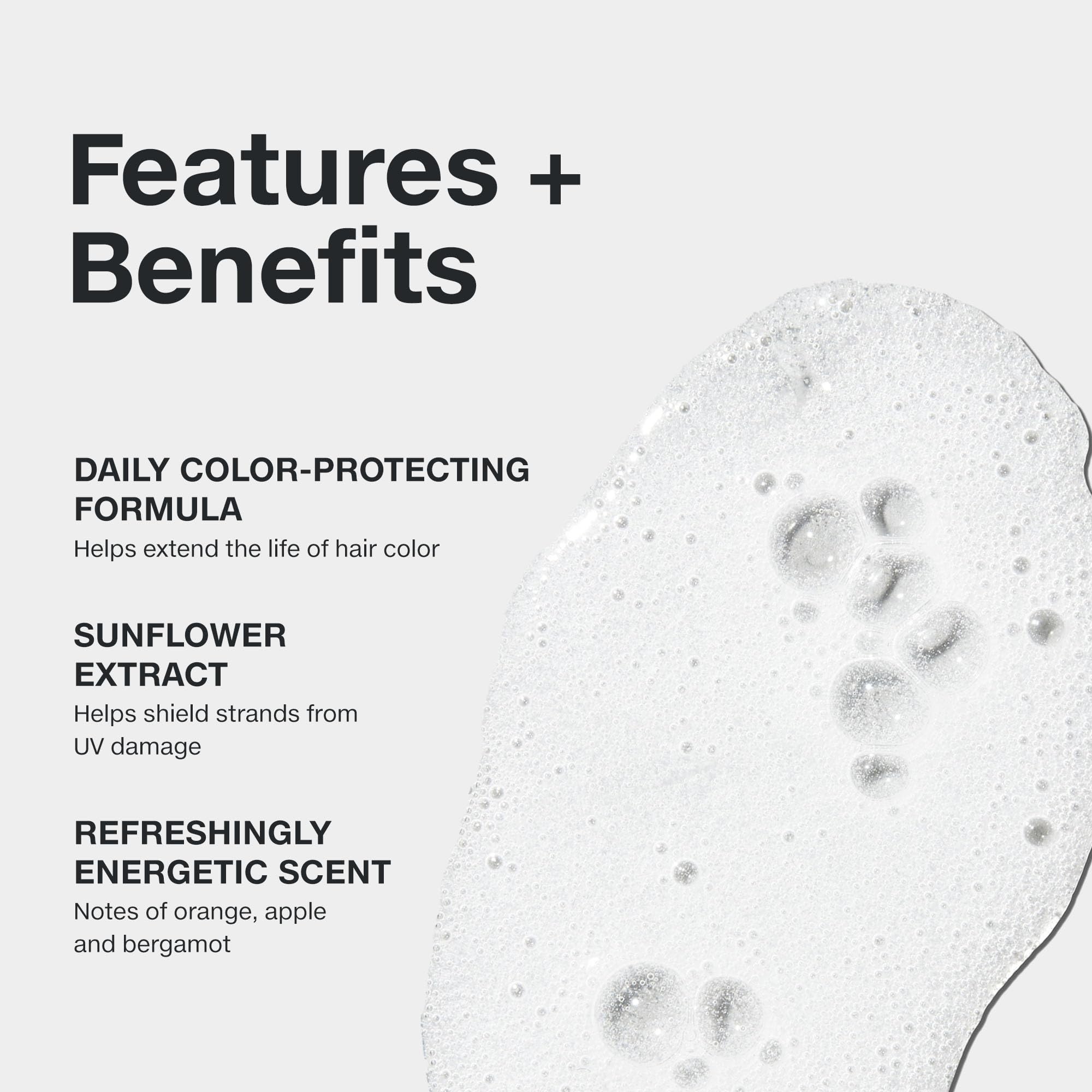 Paul Mitchell Color Protect Shampoo, extrait tournesol, protection des cheveux contre les UV.