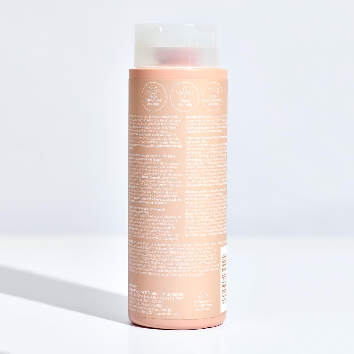 Paul Mitchell Color Protect Shampoo, utilisation quotidienne pour cheveux colorés et couleur durable.