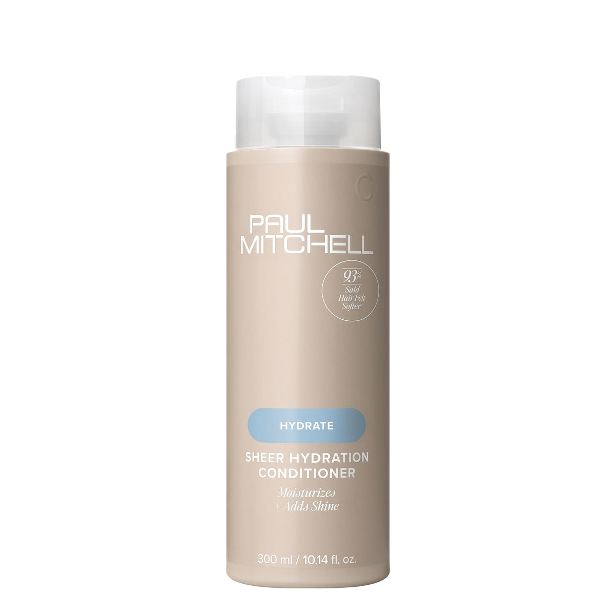 Paul Mitchell Conditionneur Hydratation Légère : bouteille montrant le soin pour cheveux secs.