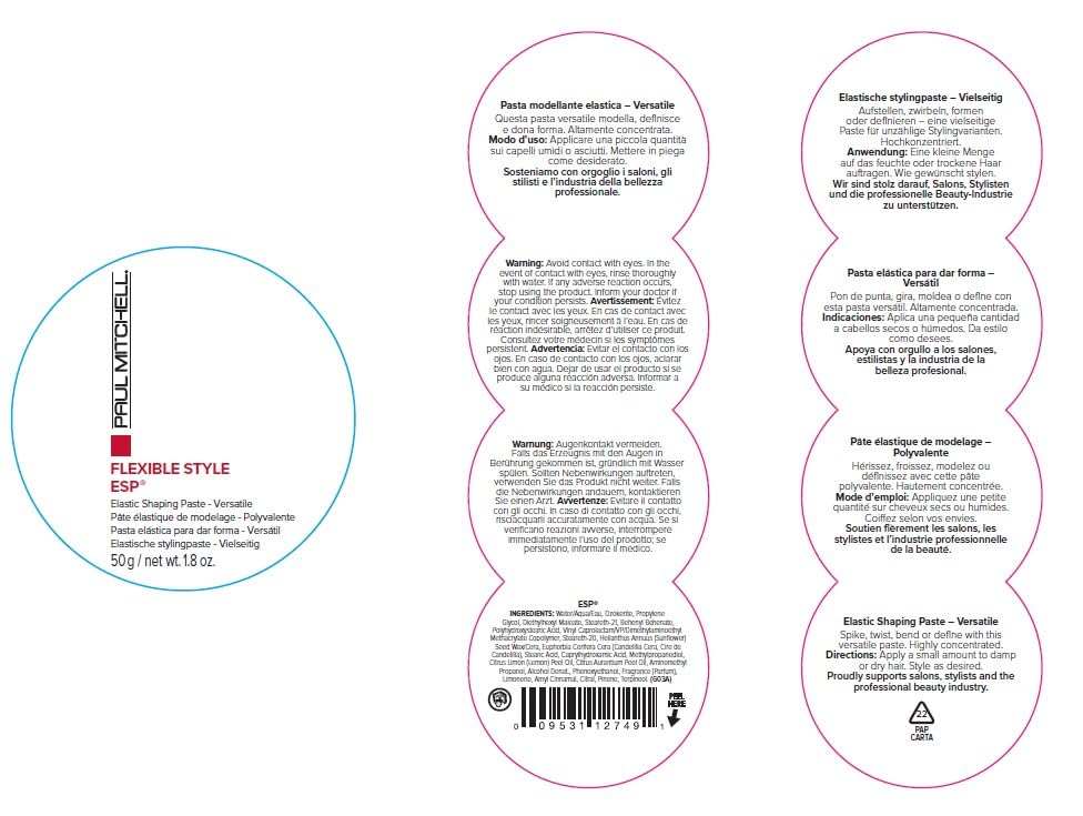 Parfum agrumes frais avec ESP Elastic Shaping Paste Paul Mitchell, pour une expérience sensorielle.