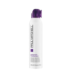 Paul Mitchell Extra-Body Hairspray – bouteille avec tenue flexible et volume durable.