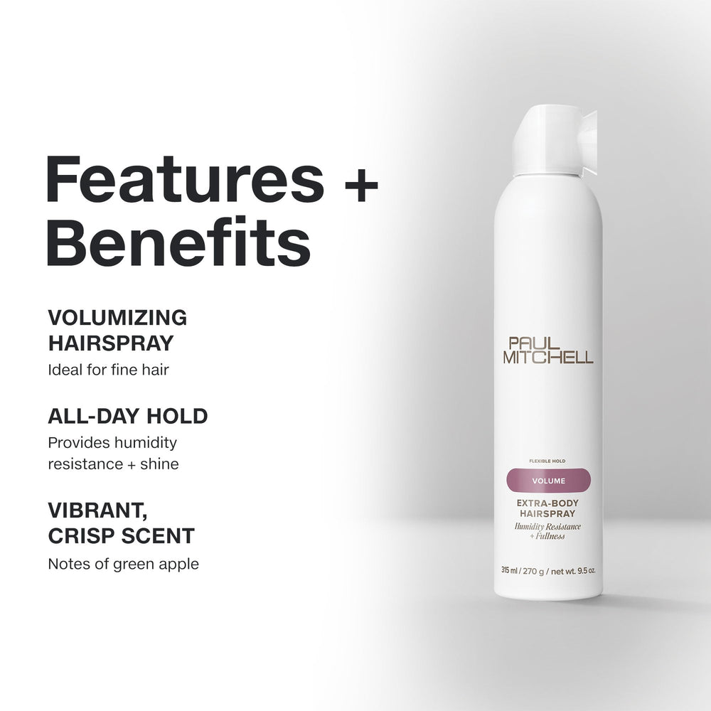 Paul Mitchell Extra-Body Hairspray – spray léger qui structure les cheveux.