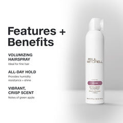 Paul Mitchell Extra-Body Hairspray – spray léger qui structure les cheveux.