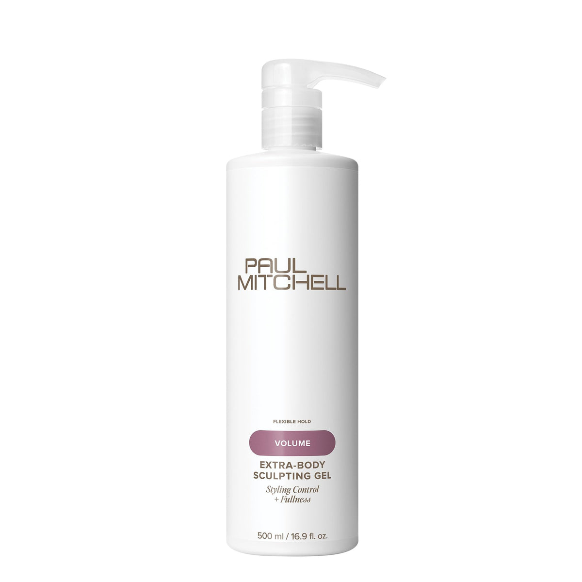 Paul Mitchell Extra-Body Sculpting Gel — bouteille illustrant le volume et le contrôle