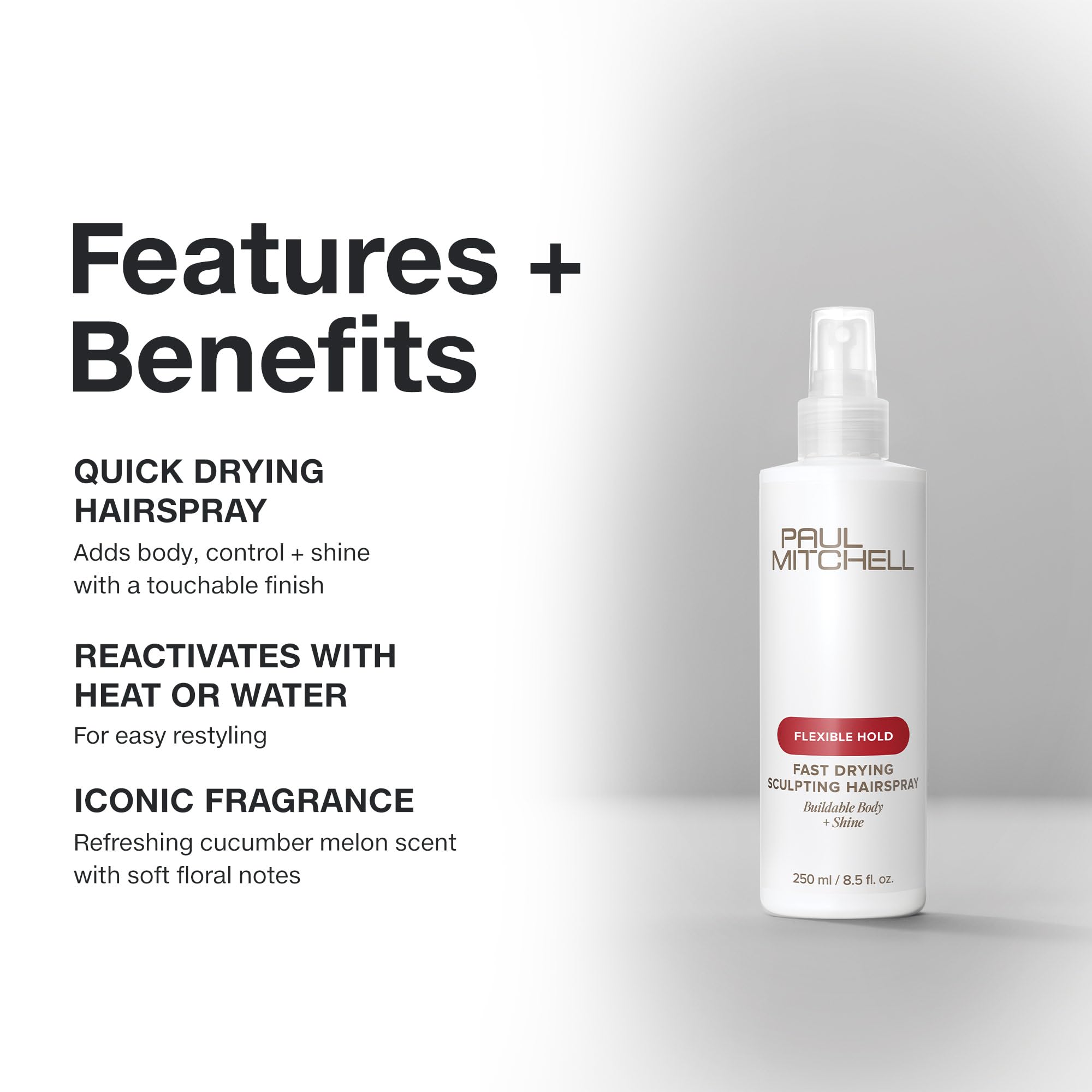 Paul Mitchell Hairspray sculptant – texture et brillance modulables sur tous types de cheveux
