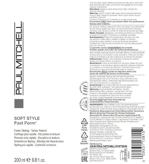 Paul Mitchell Fast Form Crème-Gel – définition-boucles pour des boucles mieux structurées.