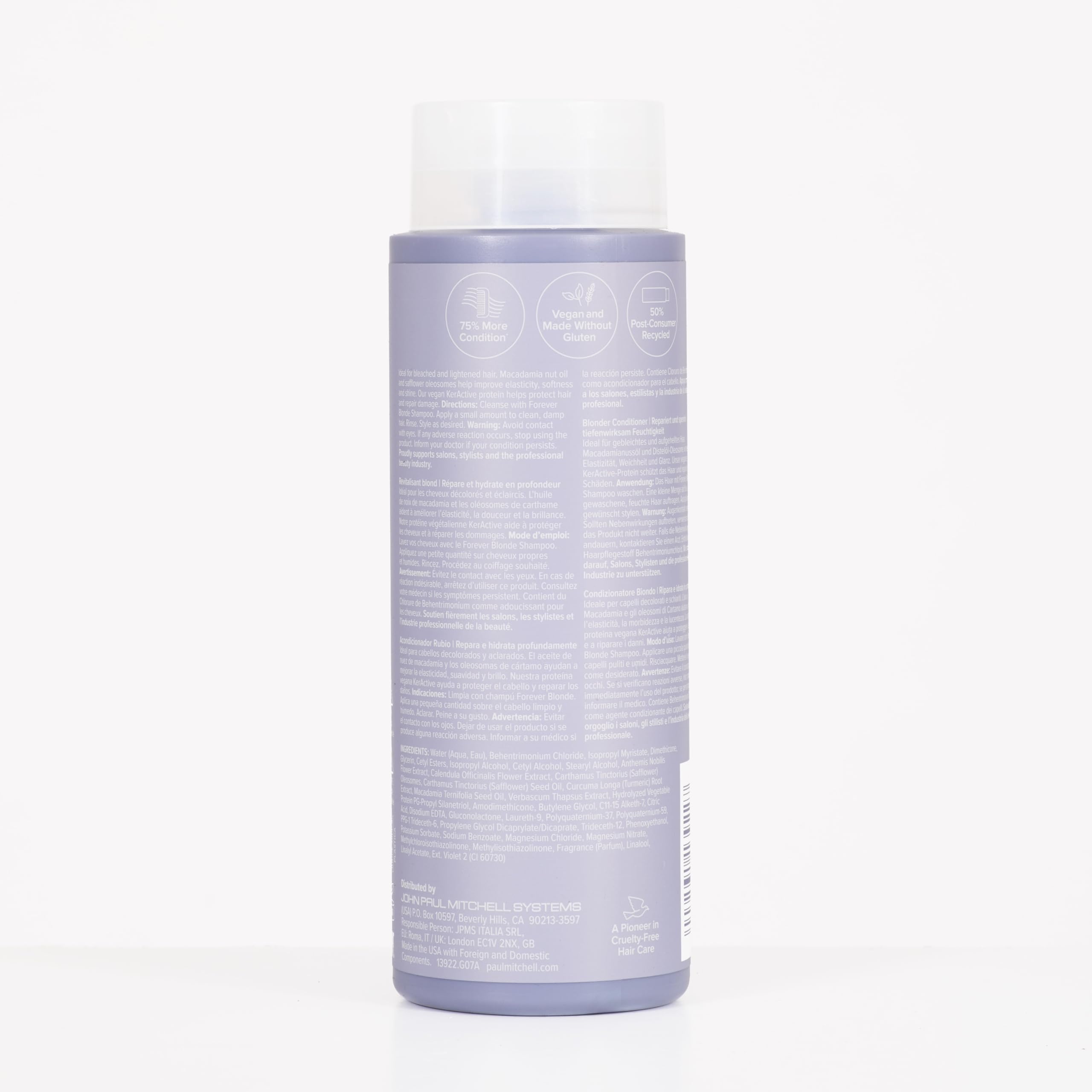 Idéal après teintures ou éclaircissements pour préserver l'éclat des blondes avec Forever Blonde.