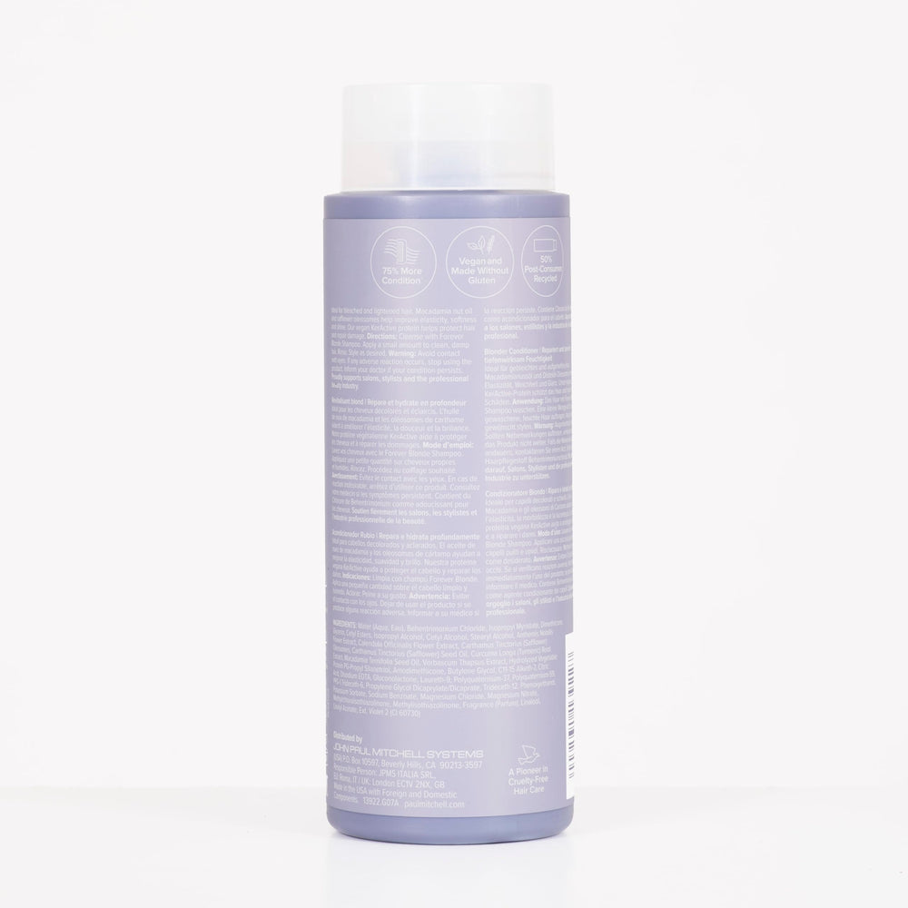Idéal après teintures ou éclaircissements pour préserver l'éclat des blondes avec Forever Blonde.